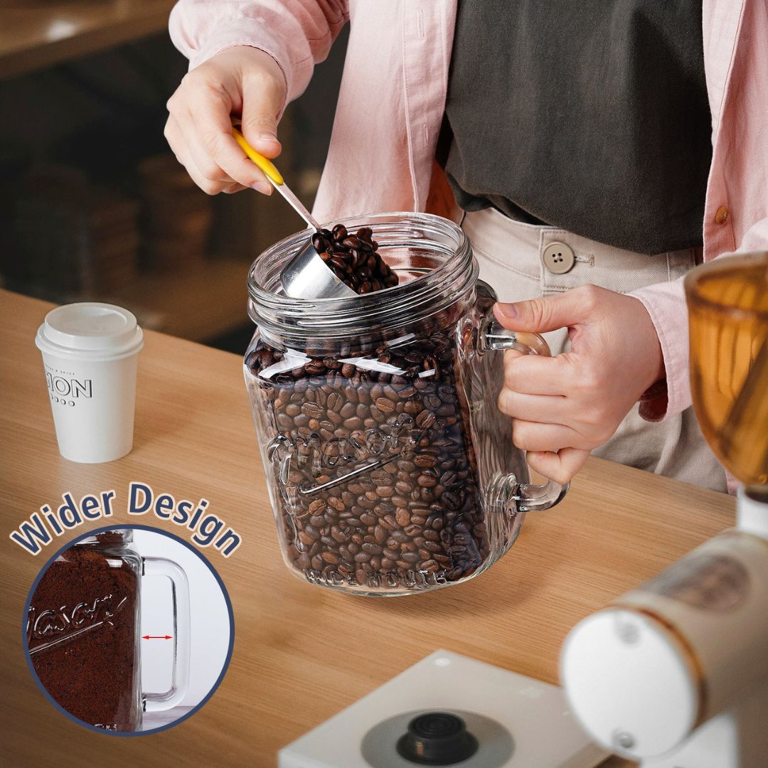 2 Stk 74 Oz Super Große Einmachgläser Mit Glasgriff & Schraubdeckel