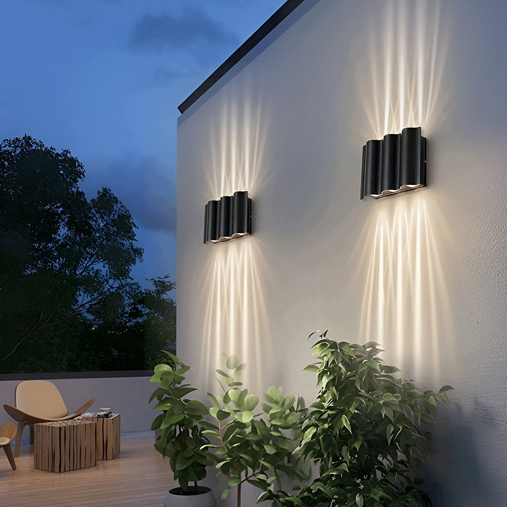 LED Wandleuchte Außen Modern Schwarzes Wandlicht