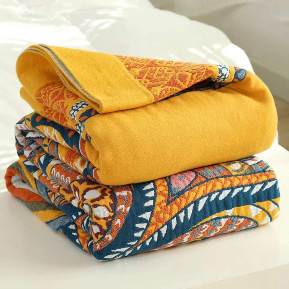 Goldene Lotus Komfort Wende-Decke