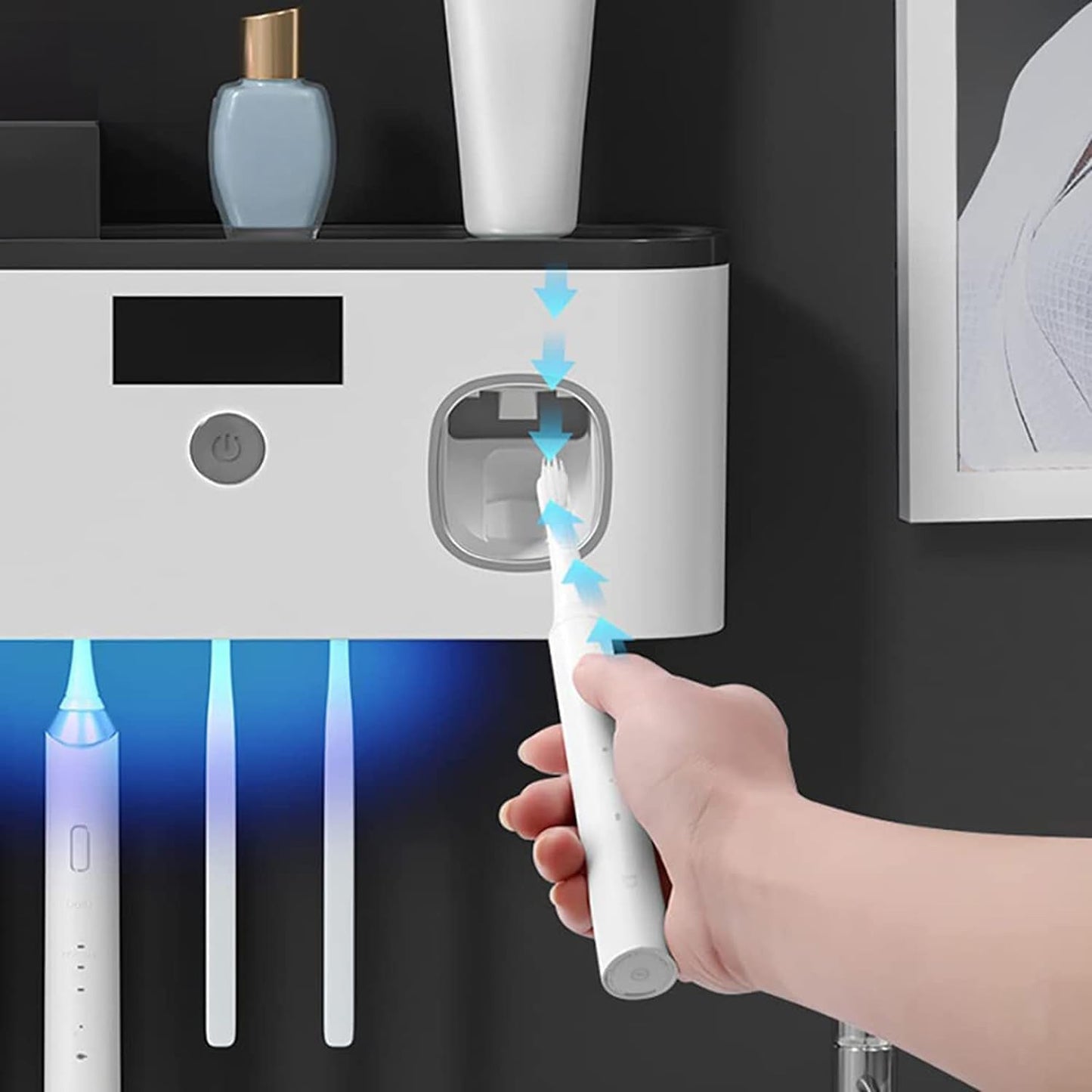 Smart Zahnbürstenhalter für das Badezimmer mit UV-Desinfektionsgerät