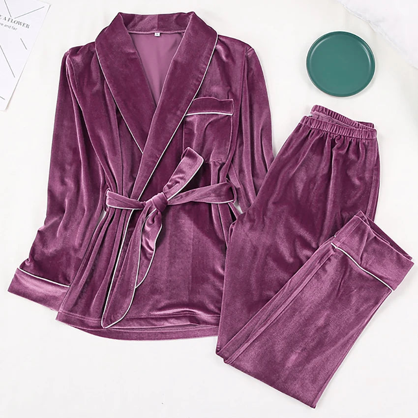 Luxuriöses Samt Pyjama-Set