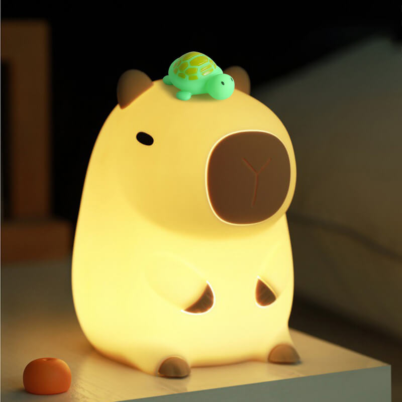 2024 Capybara Squishy Silikon Nachttischlampe - Perfektes Geschenk für Kinder und Mädchen