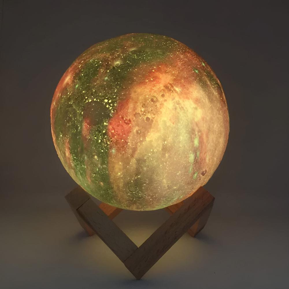 3D Farbige Mondlampe