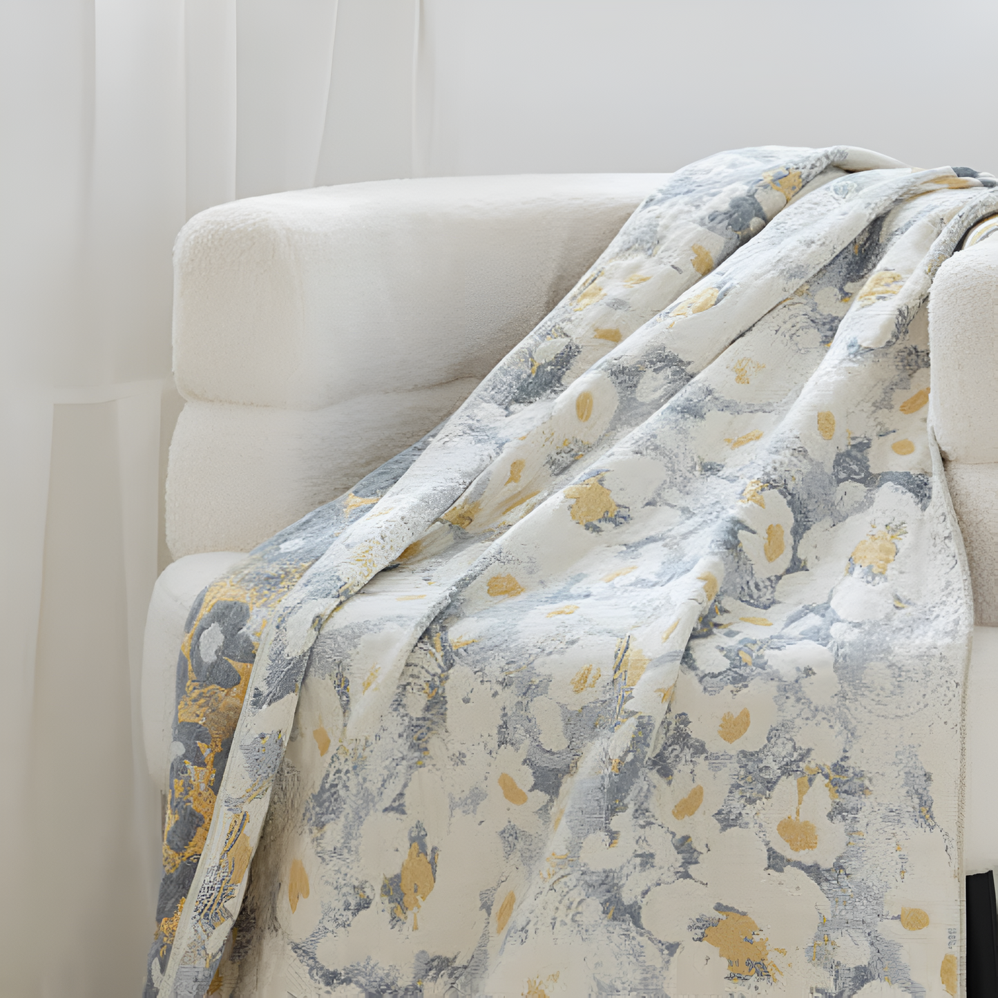 Zartes Blumenmuster Badehandtuch