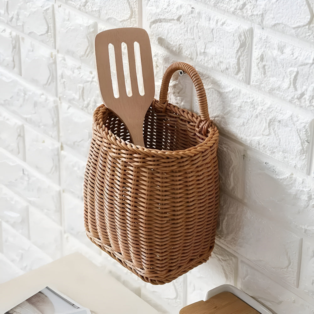 Willow Rattan Geflochtene Aufbewahrungskorb