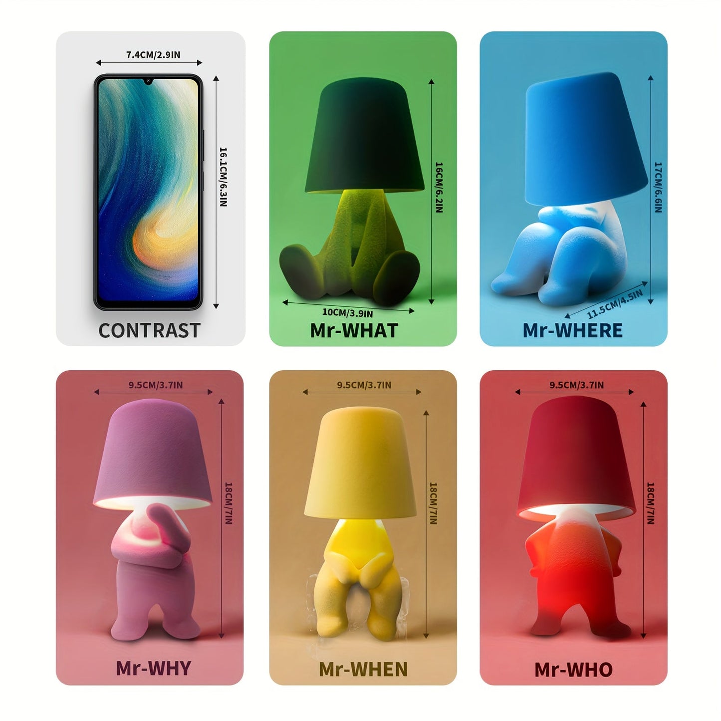 Garduru - Kreative LED-Tischlampe mit Touch-Bedienung & USB-Aufladung