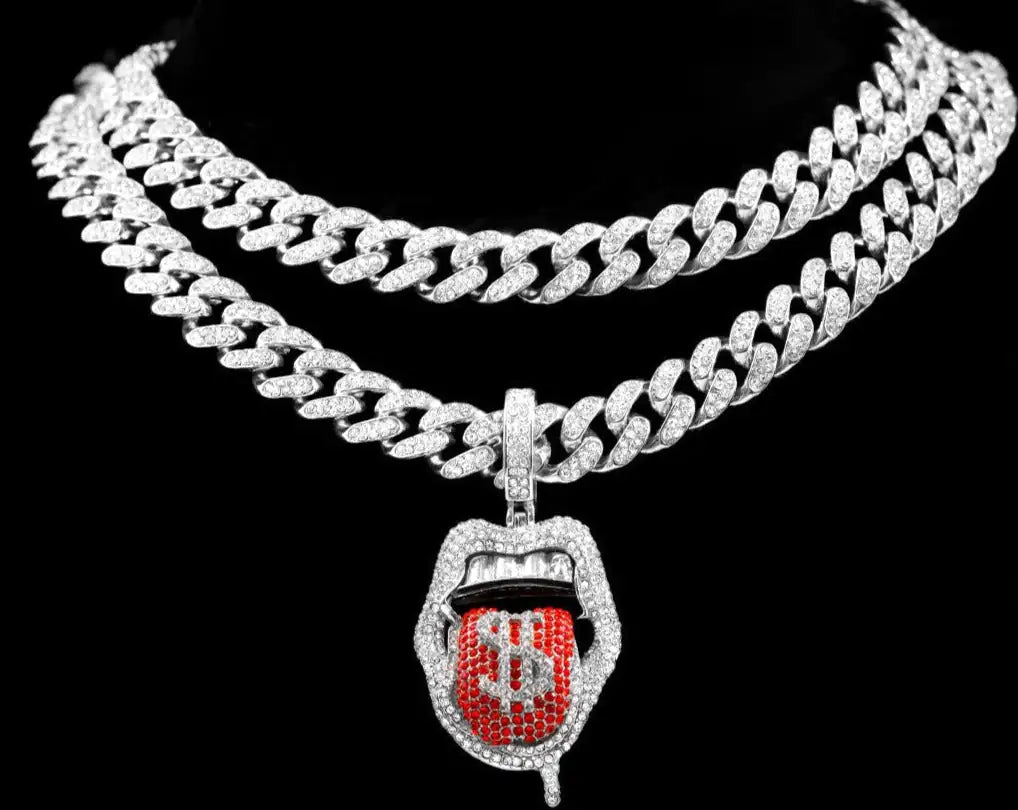 Money Up 12mm Cuban Link Halskette – Elegantes Design aus Edelstahl – Zeitlose Stil & Luxus