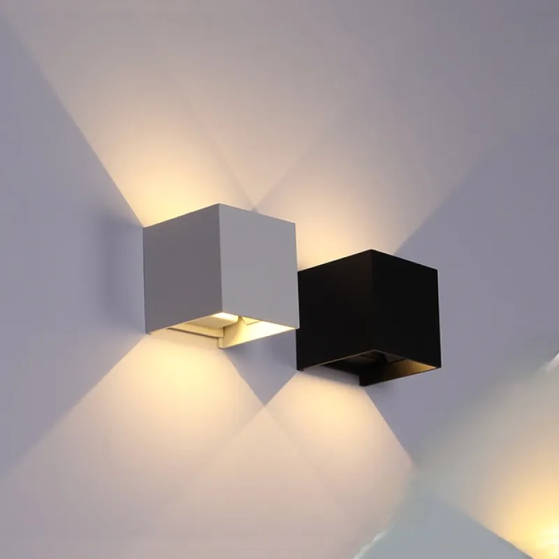 Wandleuchte Modern Schwarz Aluminium LED Wandleuchte