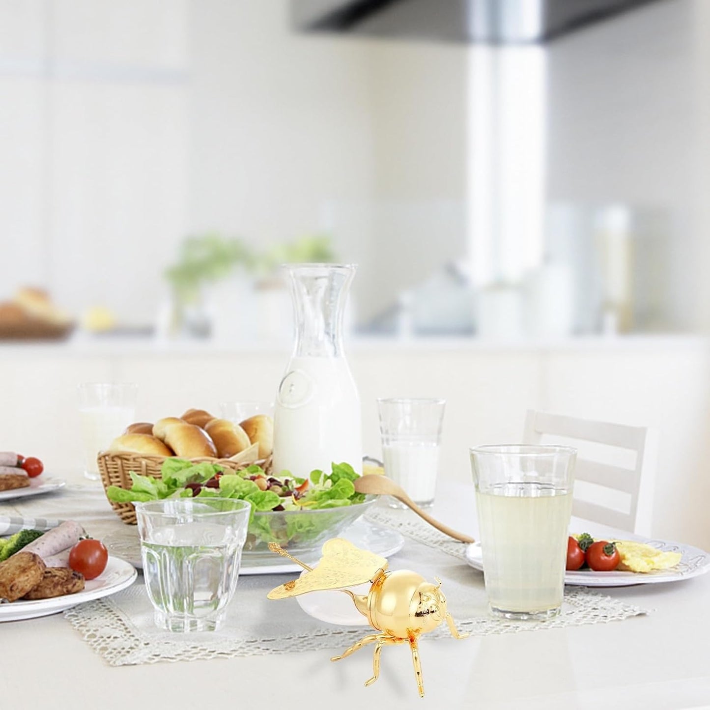 Garduru - Kreativer Bienenhonigtopf mit Löffel für Esstischdekoration | 50% RABATT