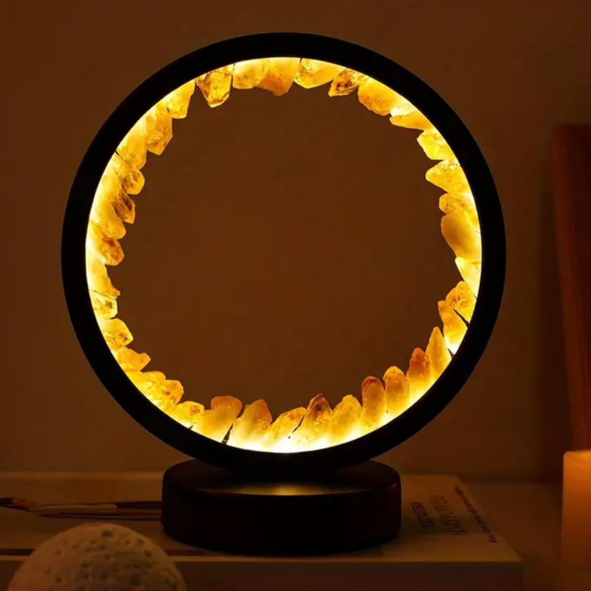 LED-Kristall-Amethyst-Lampe – Natürlicher Heilsteinlicht für Meditation, Wohnkultur & positive Energie