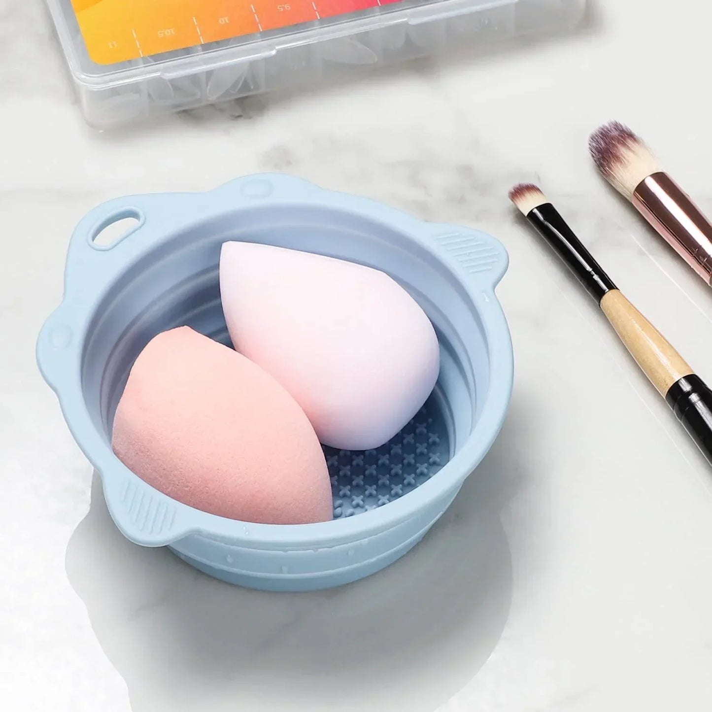 Zusammenklappbare Silikon-Make-up-Pinsel-Reinigungs-Schale