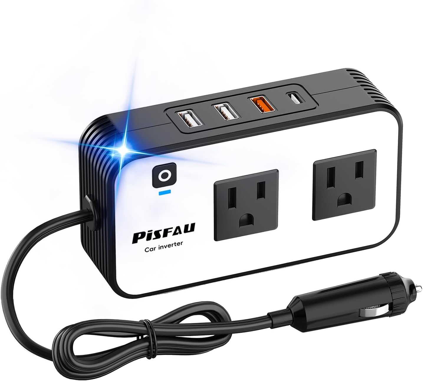 200W DC zu AC Auto Wechselrichter mit USB-C & Quick Charge – 12V zu 220V