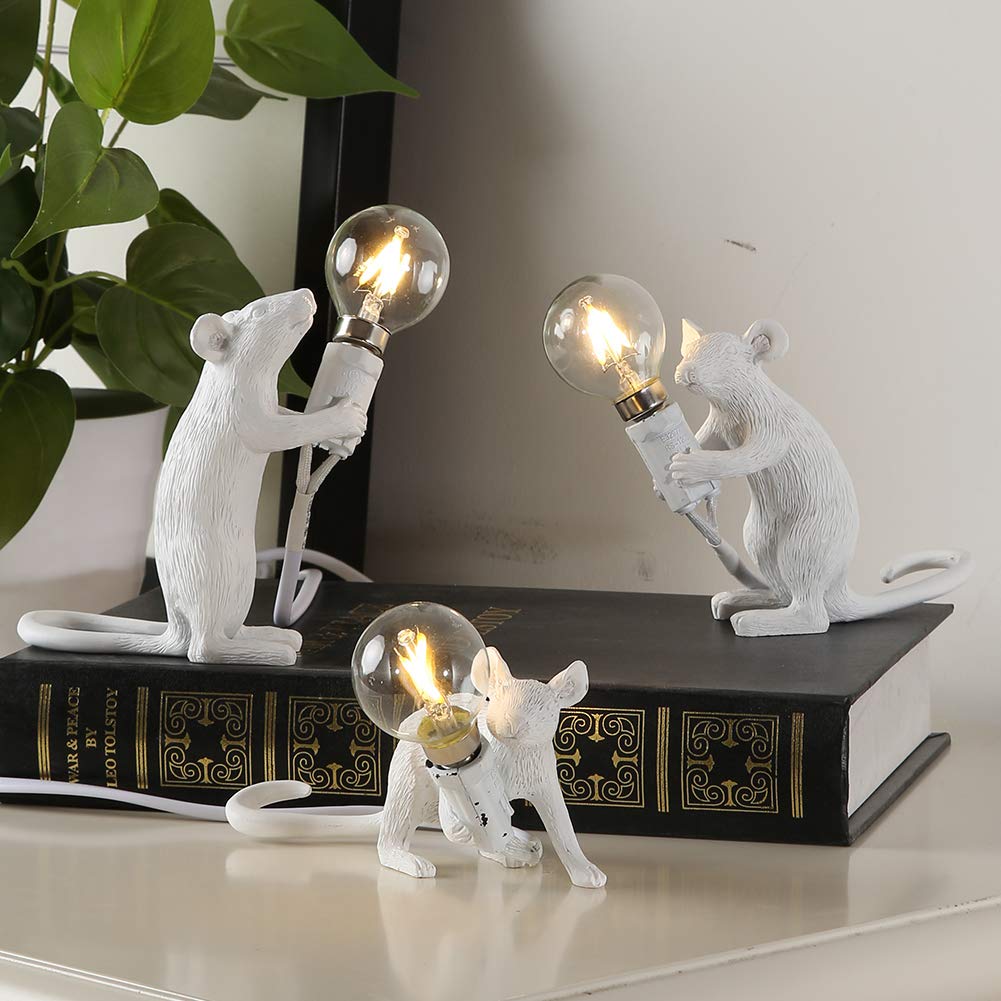 Royallure Art Deco Stil LED Maus Tischlampe - Verspielt Schreibtischbeleuchtung