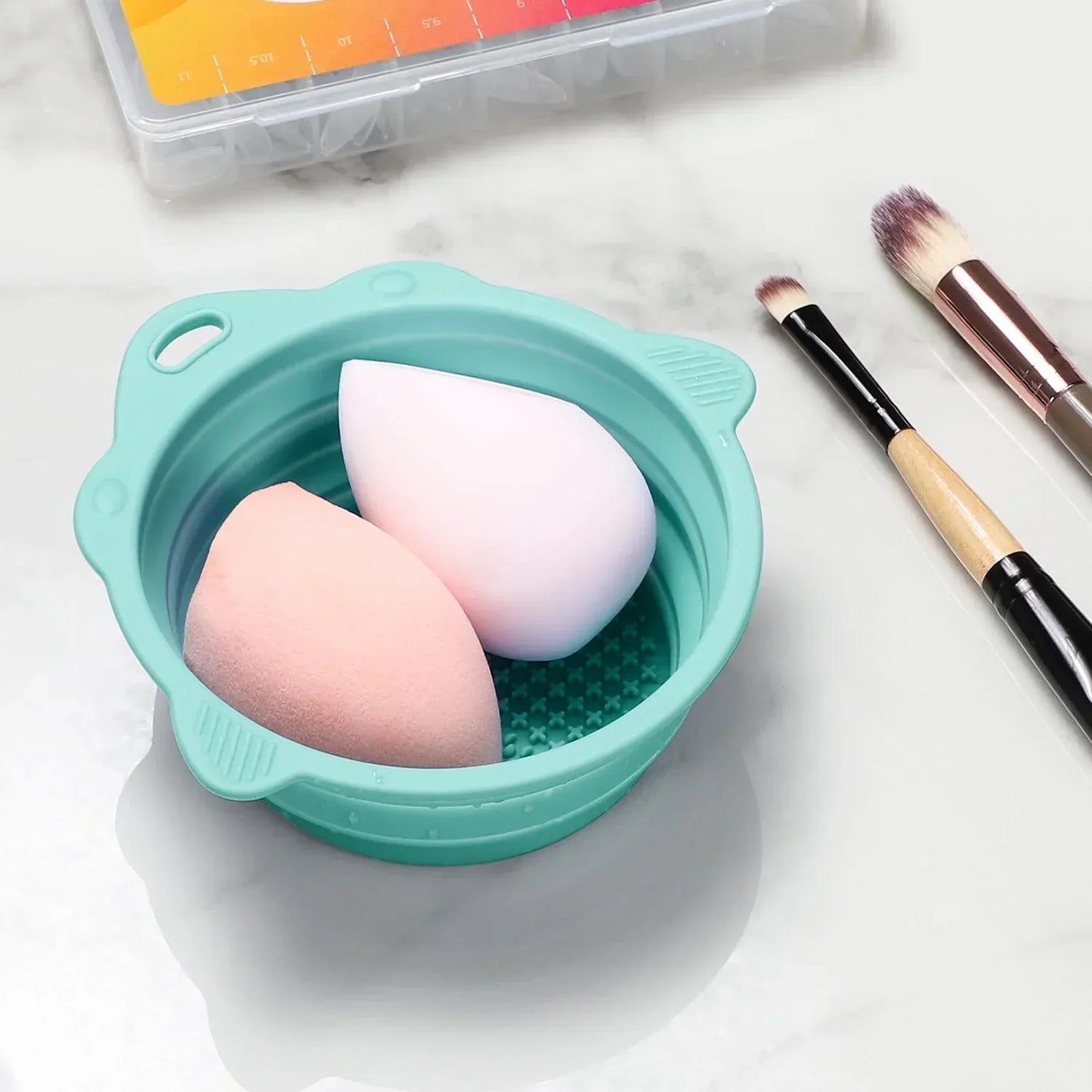 Zusammenklappbare Silikon-Make-up-Pinsel-Reinigungs-Schale