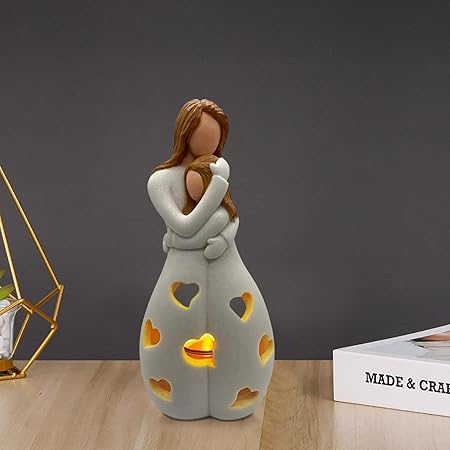 Lampe Eternal Love - Romantische und Elegante Beleuchtung aus Beige Resin