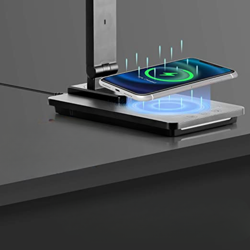 LED Schreibtischlampe - Mit drahtlosem Ladegerät und USB-Ladeanschluss - Touch-Bedienung