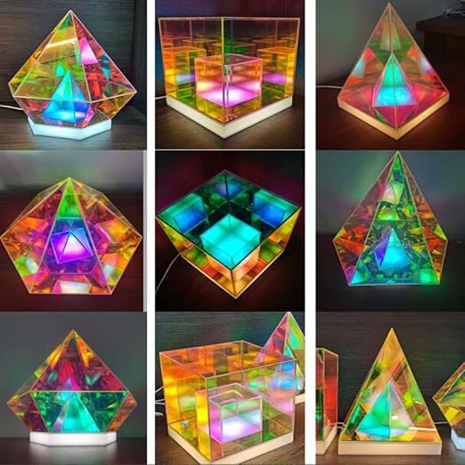 AuroraGlow Pyramid Lampe - Bunte LED Stimmungslicht