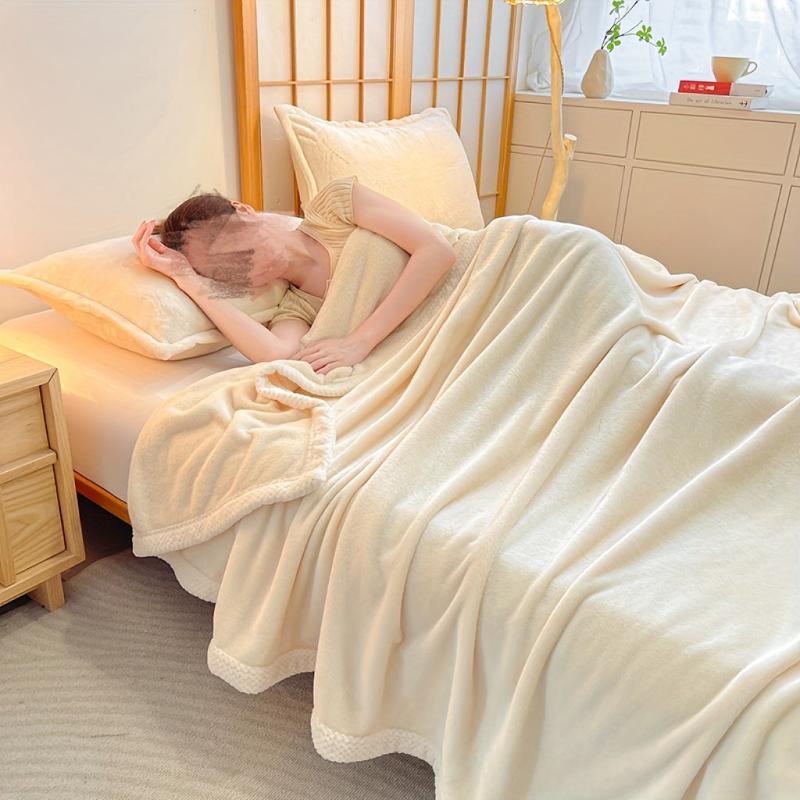 Gemütliche Coral-Fleece-Decke für Zuhause und Büro Komfort und Wärme