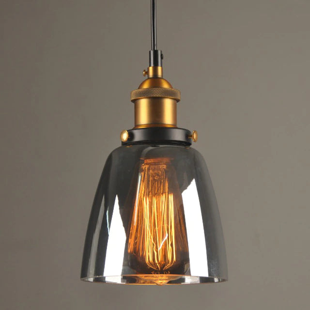 Antike Glasaufhängung - Vintage-Lampe aus Glas und Metall, Art-Déco-Design mit verstellbarem Kabel