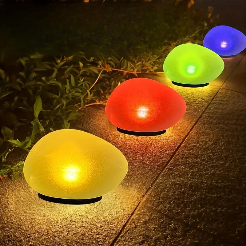 Leuchtende Gartensteine mit Farbwechsel – Dekorative LED Steinleuchten für Außenbereich und Garten