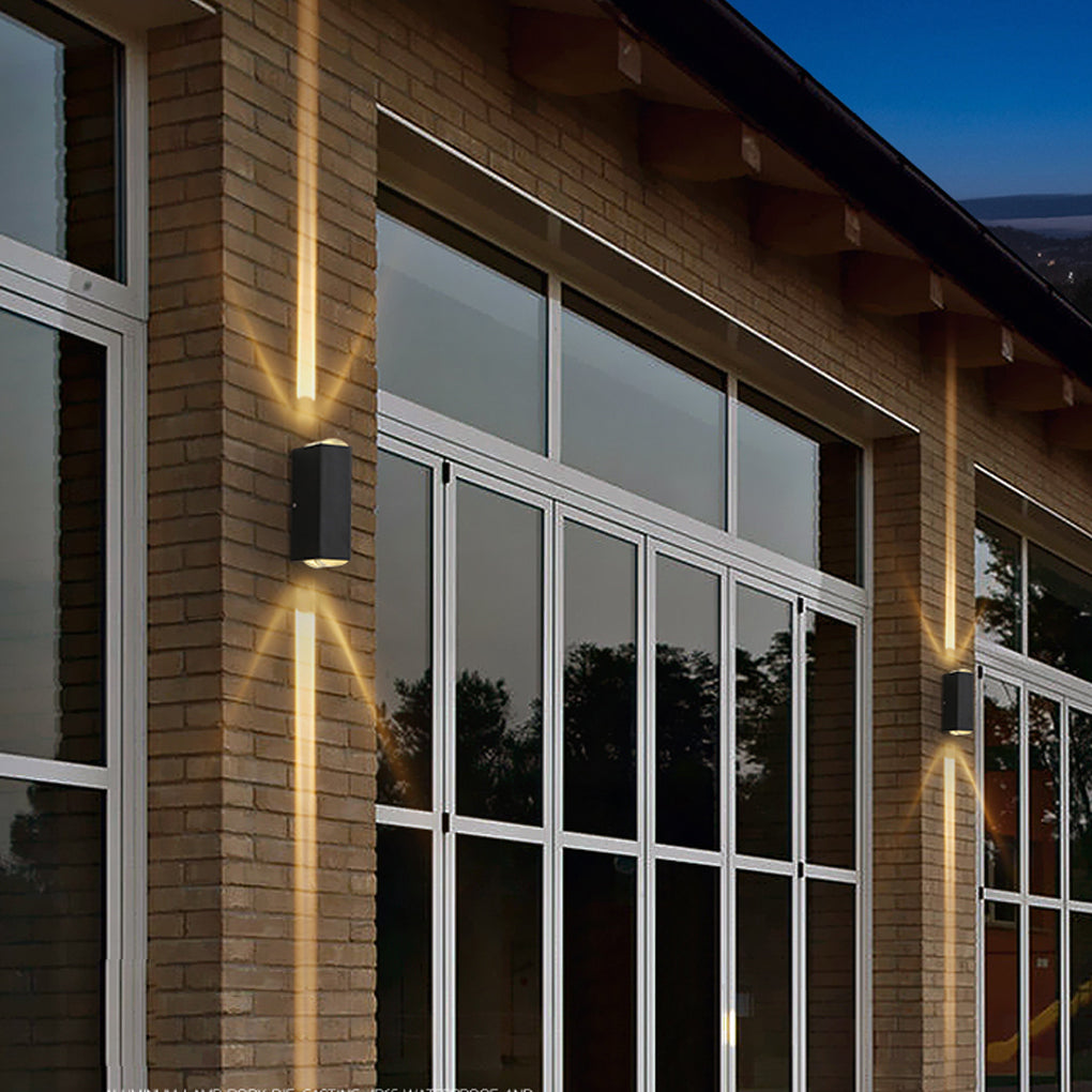 Außen schwarze Aluminium Wandlampe LED Auf Ab