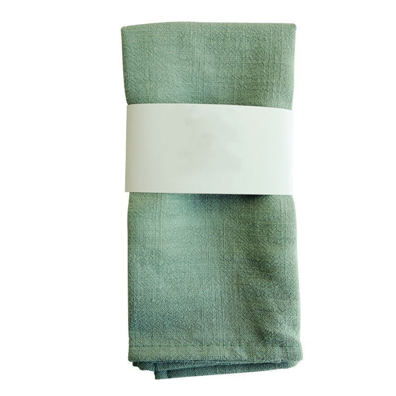 Minimalistische Schlichte Farb Baumwoll-Leinen Servietten - Set von 4