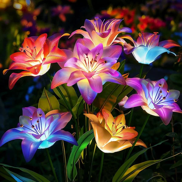 🔥HEISSER VERKAUF 50% RABATT🔥🎄Solarbetriebene blühende Lilienblumen Lichter🎄