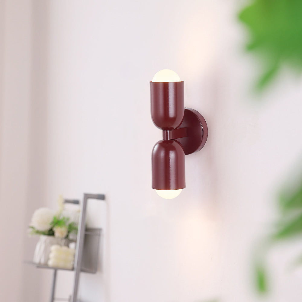 Morandi Moderne LED-Wandleuchte 2-flammig Schwarz Innen/Flur Metall