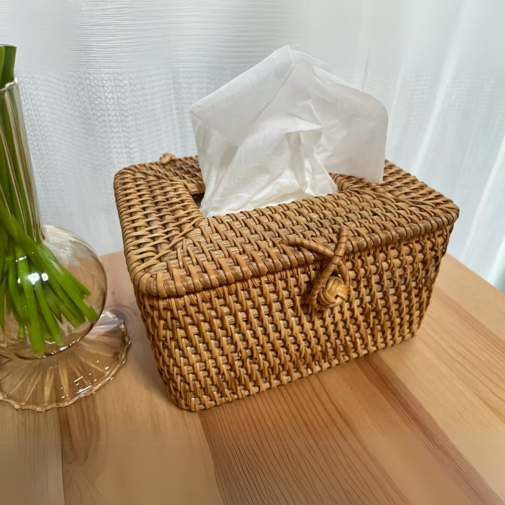 Garduru Rattan-Box für Taschentücher – Individuell Gestaltet