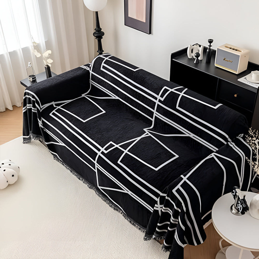 Abstrakter Gittersofaüberzug