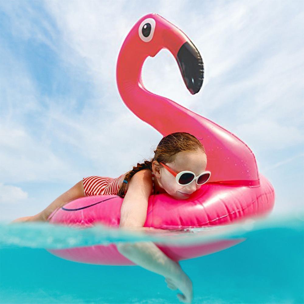 Garduru Flamingo Pool-Schwimmring | Aufblasbarer XXL Schwimmreifen | Sommer-Pool-Spielzeug | Party-Deko