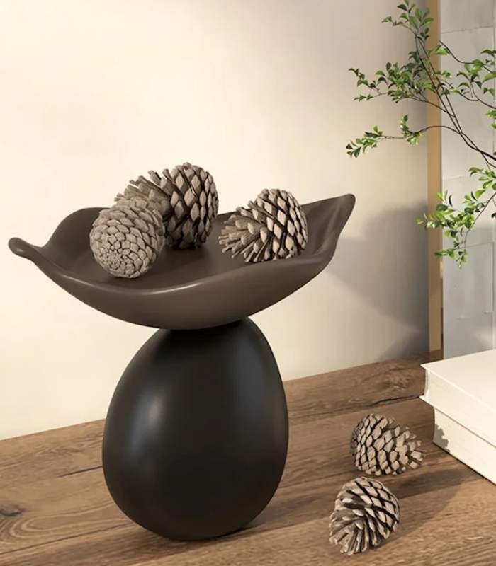 Moderne Harz Dekorative Obstschale - Elegantes Wohnkultur-Mittelstück 27,5 cm