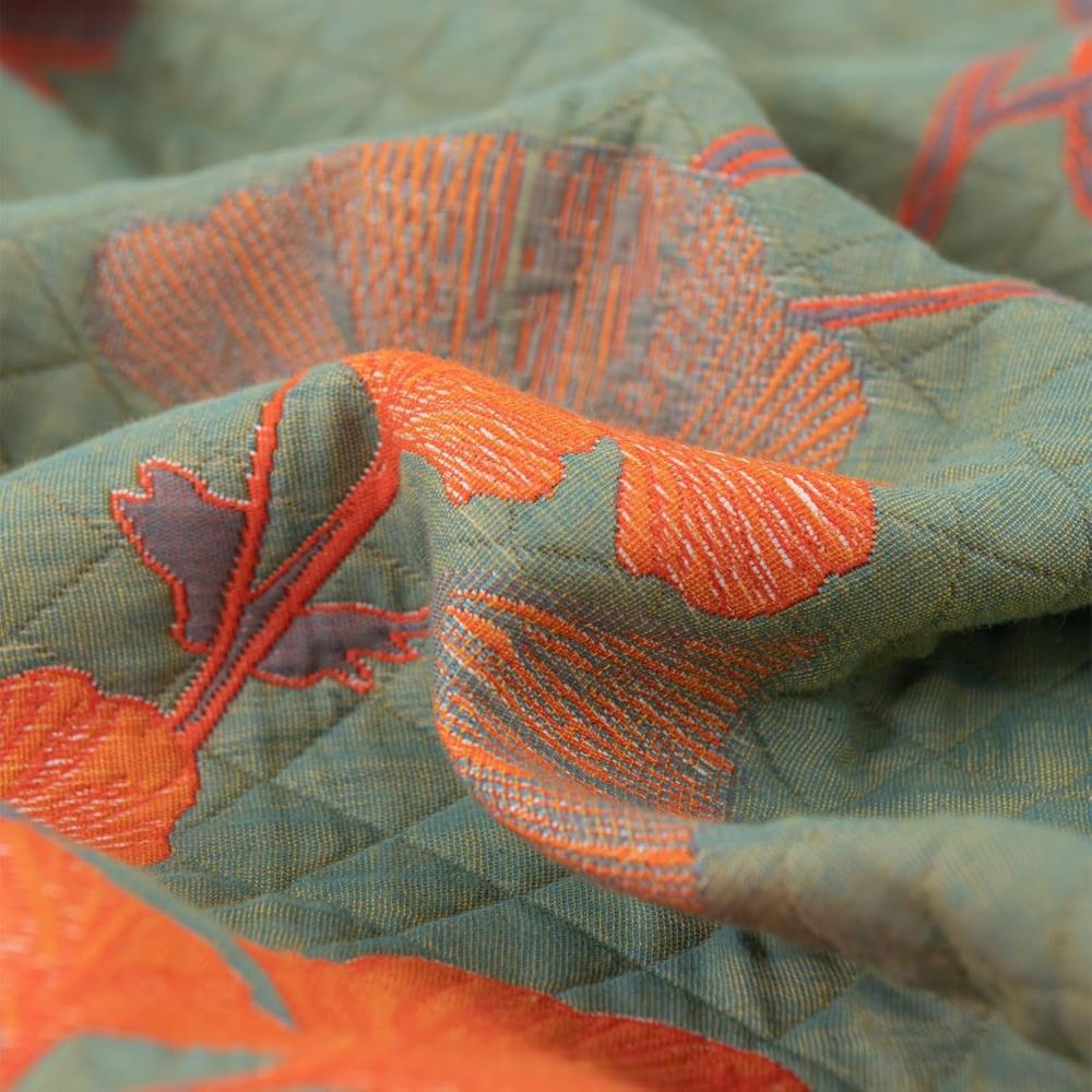 Ginkgo Orange Leaf Floral Pattern Decke