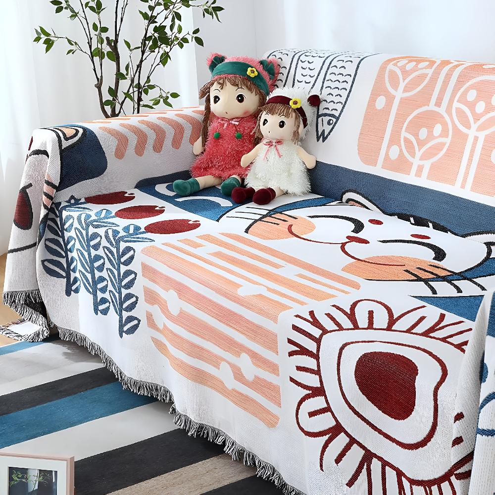 Tassel Tide Wendbare Sofaauflage