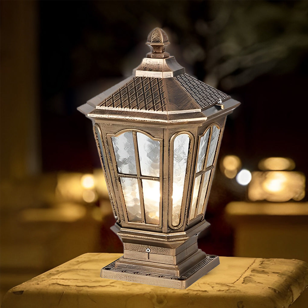 Outdoor Solar LED Schwarze Gartenpfostenlampe