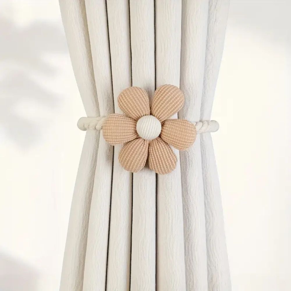 Zarte Blumen Magnetische Vorhanghalterungen | 2 Stück Set