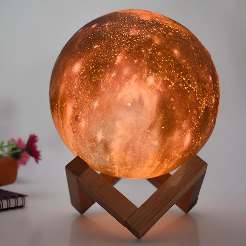 3D Farbige Mondlampe