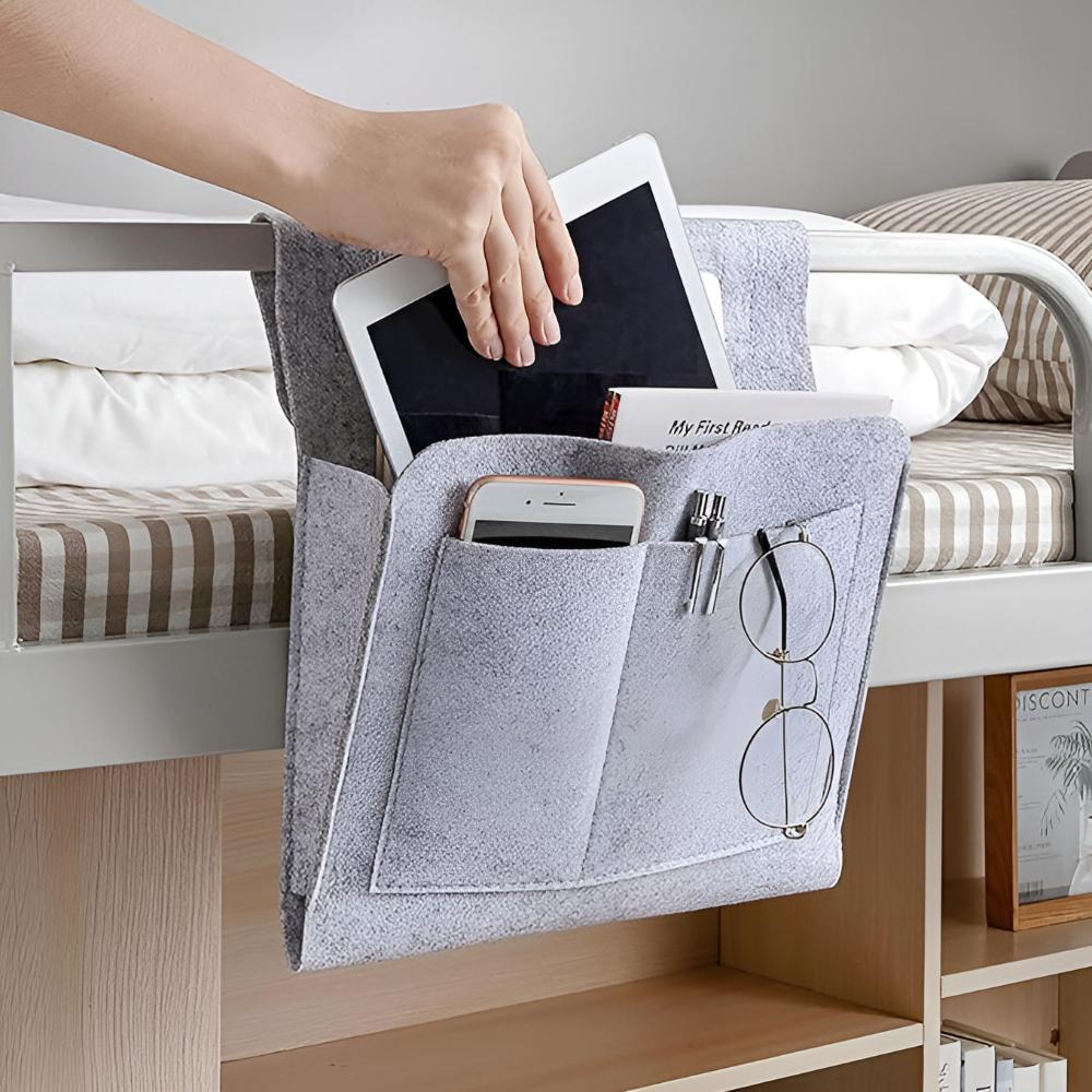 Multifunktionaler Filz Nachttisch Organizer – Platzsparende Aufbewahrungslösung für Schlafzimmer und Büro