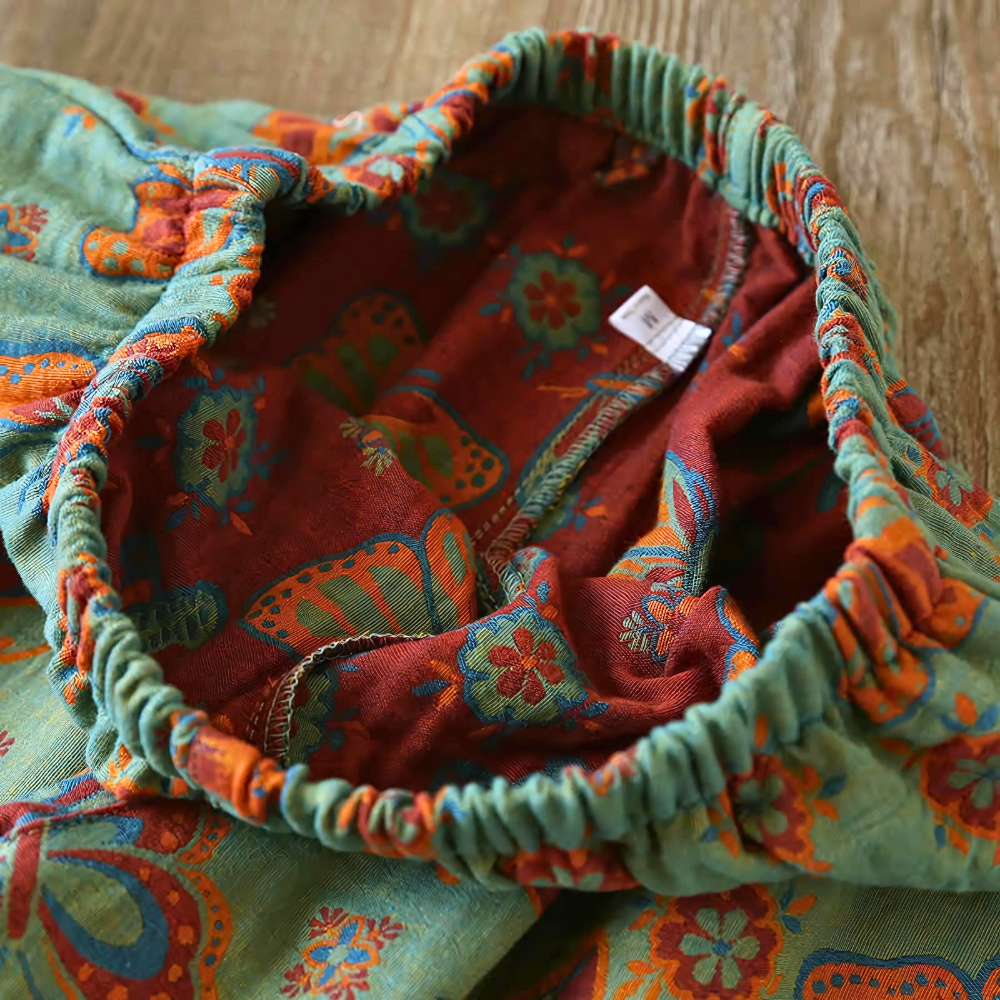 2-teilige Baumwoll-Loungewear mit Schmetterlingsdruck