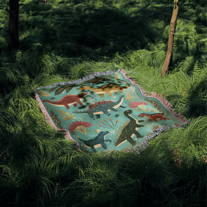 Dinosaur Gewebte Wurfdecke