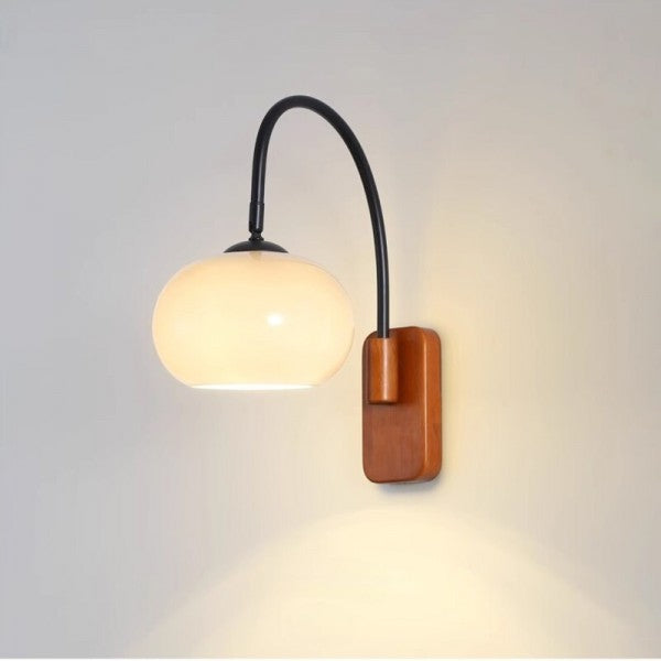 Wandleuchte Bauhaus Persimmon - Design aus olivgrünem Glas mit drehbarer Funktion