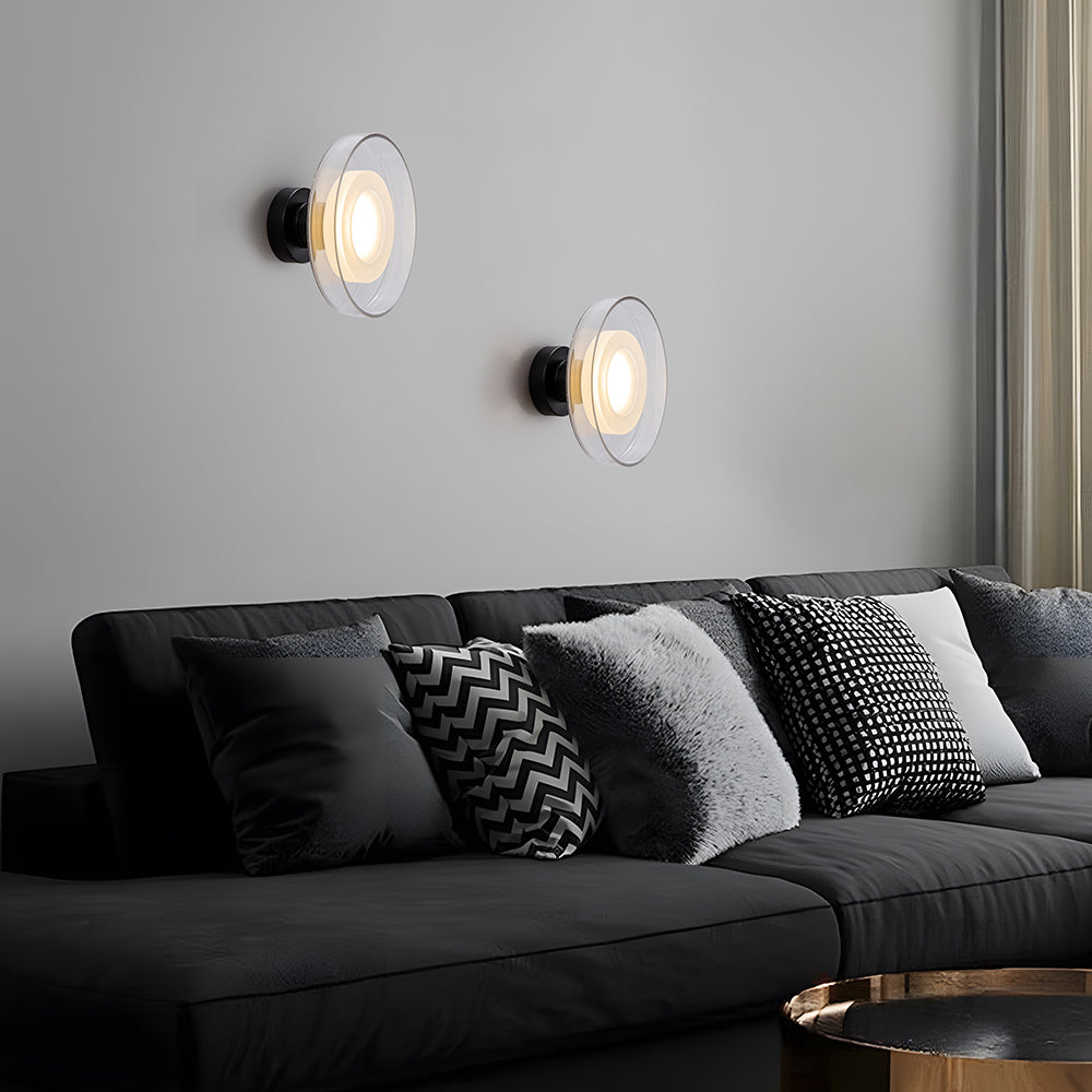 Schalenform Glas LED Wandleuchte - Elegante Wandleuchte für den Innenbereich im Schlafzimmer und Wohnzimmer
