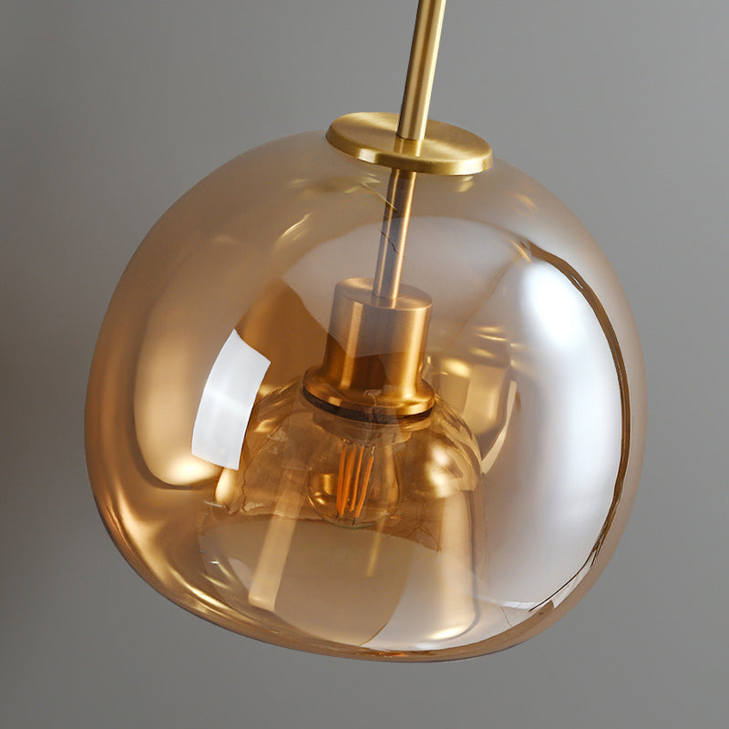 Sanna Moderne runde LED-Deckenleuchte Gold/Schwarzes Metall/Glas Schlaf-/Ess-/Wohnzimmer