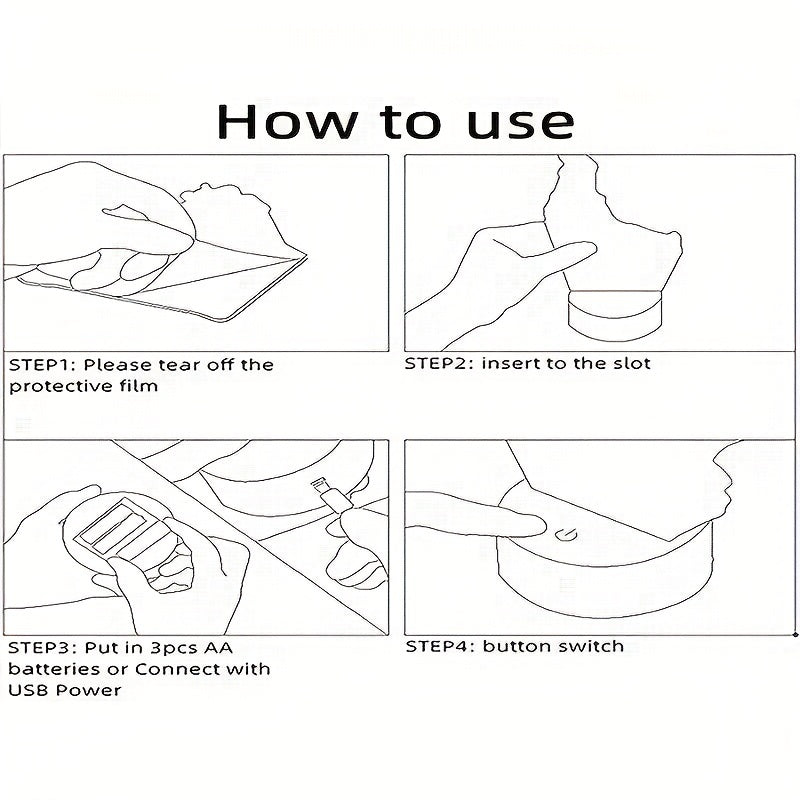 Garduru – 3D Tischlampe mit LED Farbwechsel & Touch-Steuerung