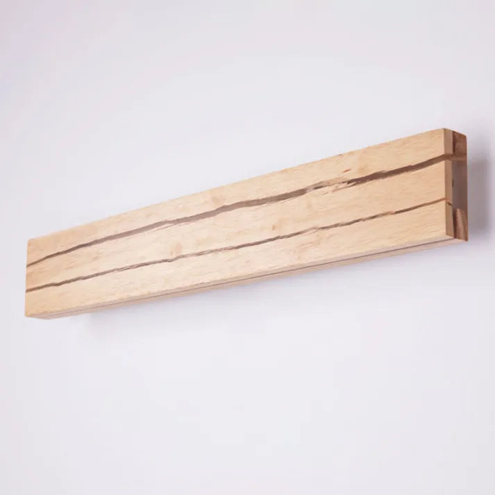 Moderne Wandlampe aus Holz mit Rissmuster - Elegante LED-Beleuchtung für Wohnzimmer und Schlafzimmer