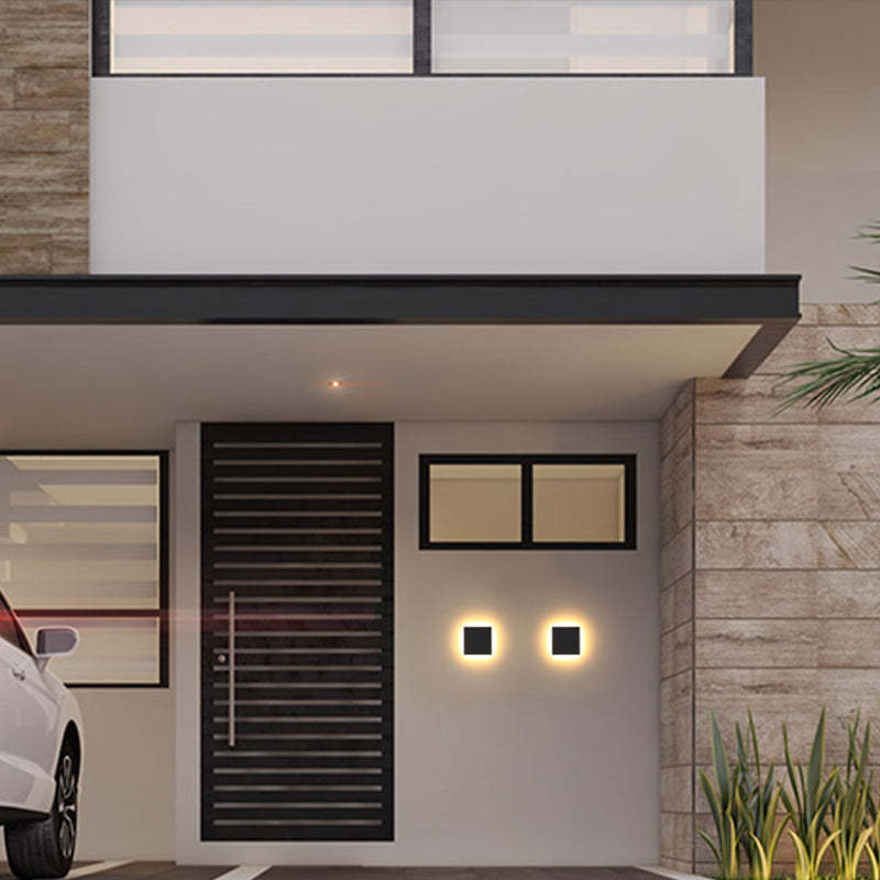 Garduru Outdoor LED-Wandleuchte – Minimalistisches Rund- oder Quadrat-Design IP65