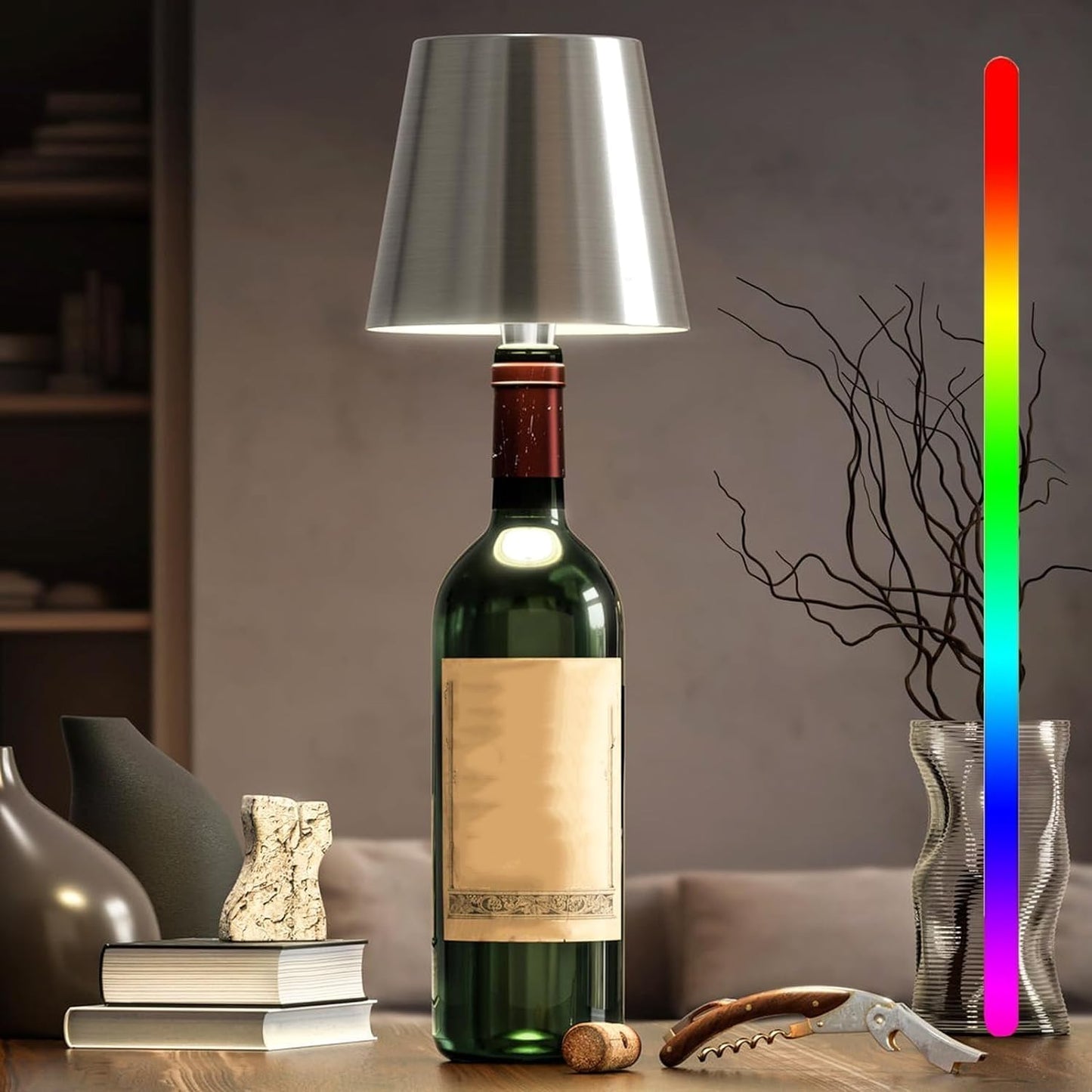 Tischlampe Flasche Stil Touch wiederaufladbares Licht