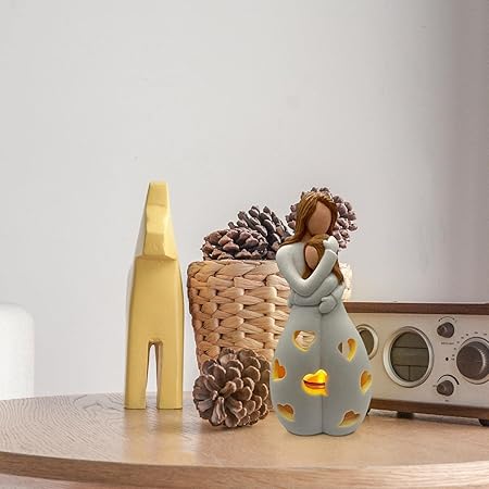 Lampe Eternal Love - Romantische und Elegante Beleuchtung aus Beige Resin