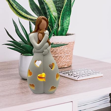 Lampe Eternal Love - Romantische und Elegante Beleuchtung aus Beige Resin