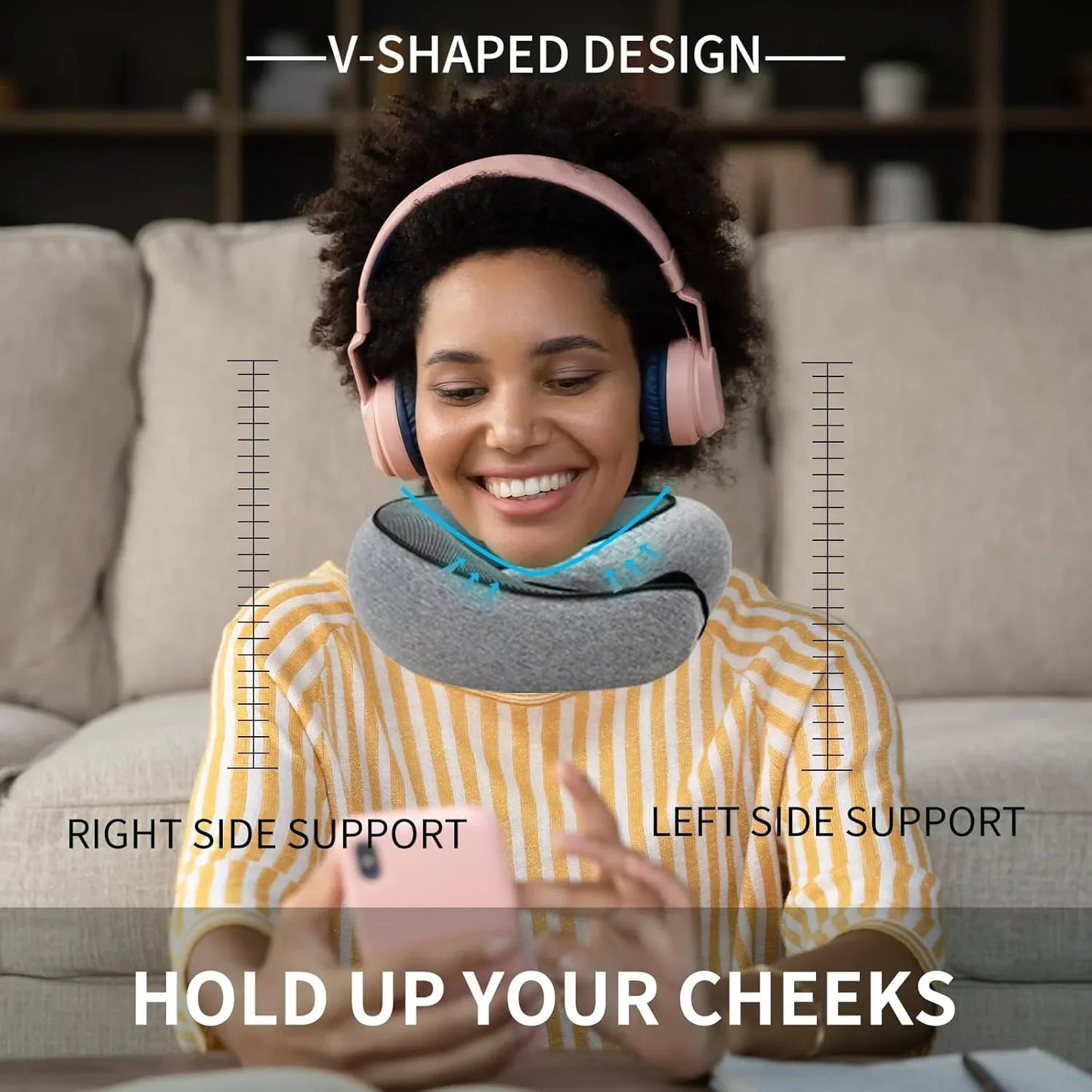 Luxora Reise-Nackenstützkissen mit Memory-Schaum-Unterstützung